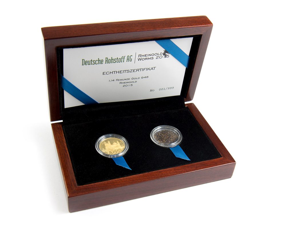 Rheingoldmedaille Box offen